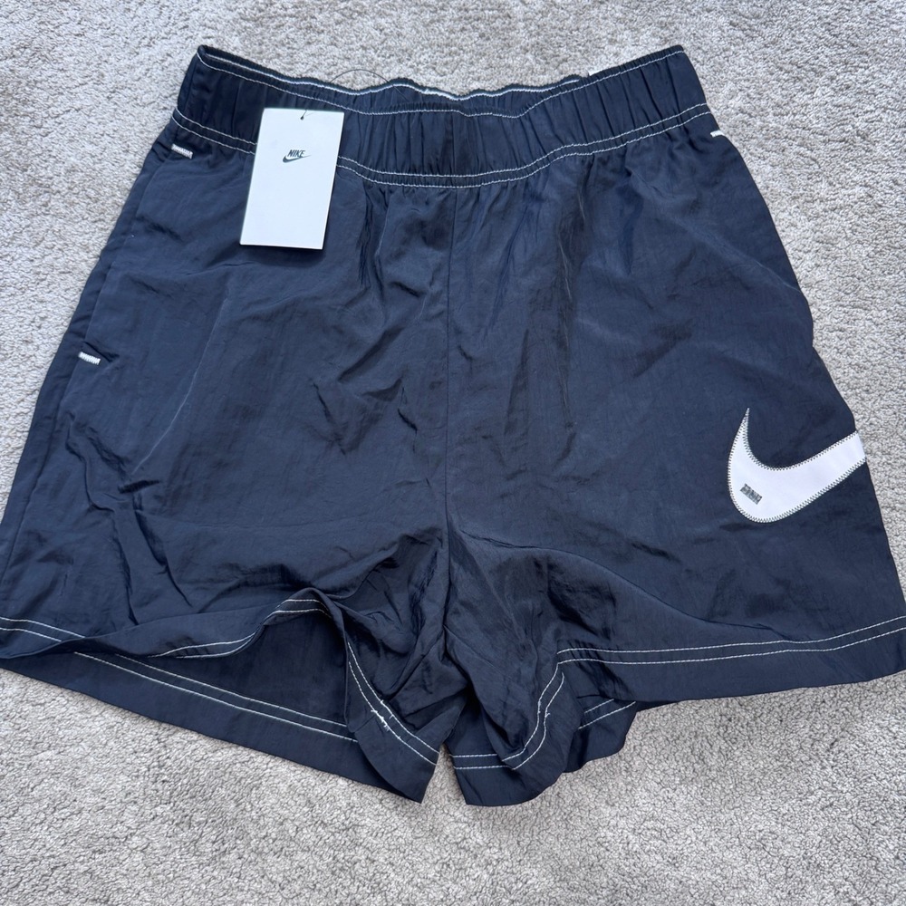 NEW Nike Women's Small Loose Fit High Rise Black Shorts